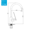 Factory wholesale brass body long neck water ridge kitchen faucet