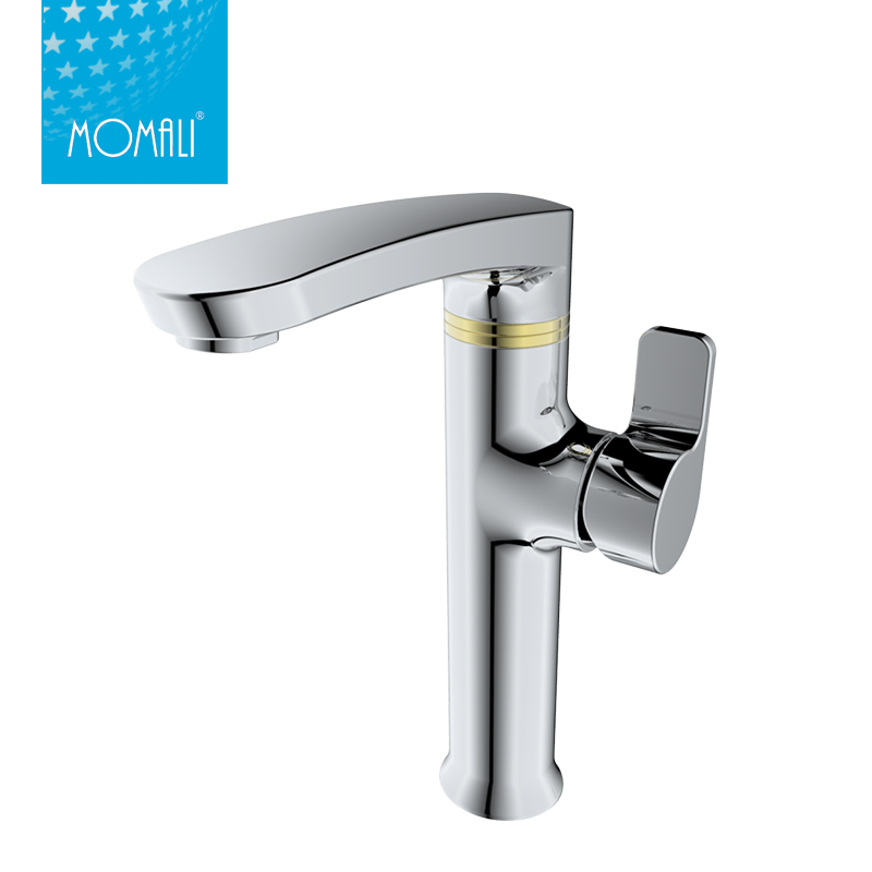 Wall mounted ceramic cartridge faucet instant hot cold water white basin tap 